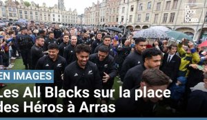 Les All Blacks à Arras ce jeudi : leur traversée de la place des Héros
