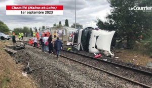 VIDÉO. Les passagers d’un train évacués après une violente collision avec un poids-lourd dans le Maine-et-Loire