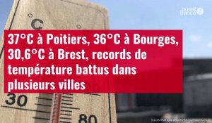 VIDÉO. 37°C à Poitiers, 36°C à Bourges, 30,6°C à Brest, records de température battus dans plusieurs villes