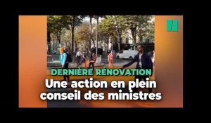 À deux pas de l’Élysée, l’action symbolique de Dernière Rénovation pour alerter les ministres