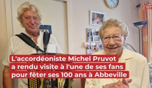 Michel Pruvot rend visite à une Abbevilloise pour fêter ses 100 ans