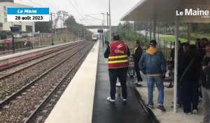 VIDÉO. Premiers trains à la nouvelle halte ferroviaire du Mans