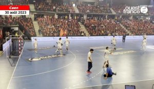 VIDÉO. Les handballeurs s’échauffent avant le premier match au nouveau Palais des sports de Caen