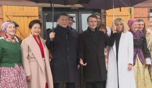 Macron et Xi arrivent au col du Tourmalet, dans les Pyrénées