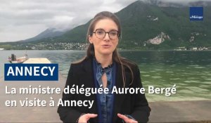 Annecy : la ministre déléguée Aurore Bergé en visite à la Venise des Alpes