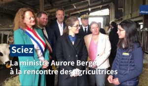 Sciez : la ministre Aurore Bergé rencontre une dizaine d'agricultrices de Haute-Savoie