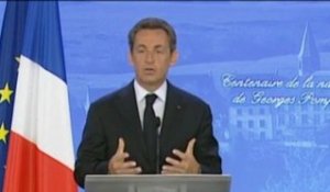 G. Pompidou : Discours de N. Sarkozy à Montboudif