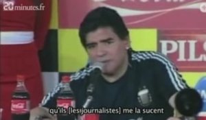 Maradona : «Que les journalistes me sucent et me resucent»