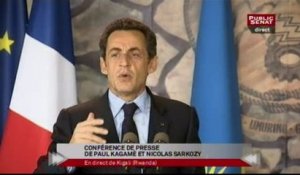 EVENEMENT,Conférence de presse conjointe de Nicolas Sarkozy et Paul Kagame