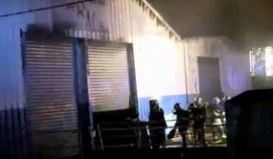 Incendie au garage ZRM de Ferrière-la-Grande