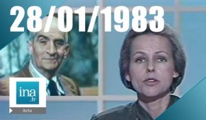 20h Antenne 2 du 28 janvier 1983, Louis de Funès est mort - Archive INA