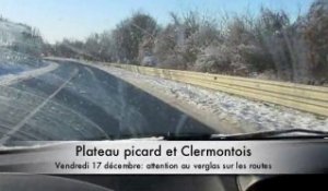 Plateau picard et Clermontois: Attention au verglas