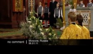 Célébration du Noël orthodoxe à Moscou - no comment