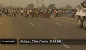 Côte d'Ivoire: scènes d'émeutes à Abidjan - no comment