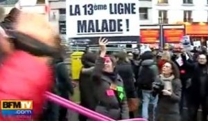 Des usagers de la SNCF manifestent à St-Lazare