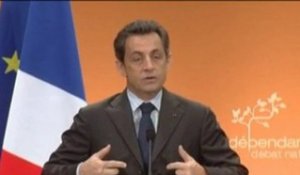 N. Sarkozy au CESE: discours sur la dépendance