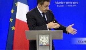 Conférence de presse de N. Sarkozy sur la zone euro