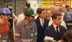 N. Sarkozy visite le site d'Alcan EP à Issoire