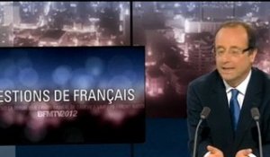 BFMTVF 2012 : questions de Français à François Hollande
