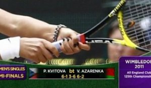 Wimbledon, demi finale : Kvitova, 1ère !
