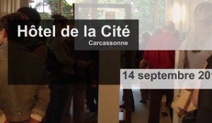 Vernissage de l' exposition André  Mignot à  hôtel de la cité à carcassonne :