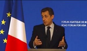 Discours de N. Sarkozy à l'occasion du Forum asiatique de Boao 