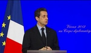 N. Sarkozy présente ses voeux au corps diplomatique
