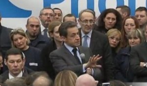 Allocution de N. Sarkozy devant les salariés de l'usine Photowatt à Bourgoin-Jallieu 