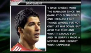 Premier League - Suarez s'excuse par communiqué
