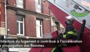 Cambrai: Un immeuble détruit en quelques minutes par les flammes