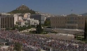 Manifestations géantes à Athènes