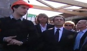 Nicolas Sarkozy et Jean-Louis Borloo en visite à Valenciennes