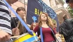 Ukraine: manifestation contre le projet de loi sur le...