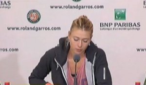 Roland Garros, ½ - Sharapova : “Adversaire coriace”