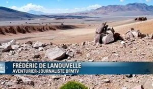 Raid Atacama, 3e jour : la carriole cassée, Fred de Lanouvelle continue avec son sac à dos