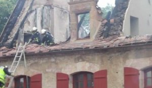 Nassigny - Un incendie ravage le chateau de la Gerche, dans l'Allier