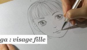Manga : Comment dessiner un visage de fille ? - HD