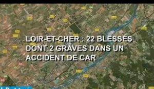 Loir-et-Cher : 22 blessés dont deux graves dans un accident de car