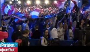 Ténors, people et militants au meeting de Sarkozy