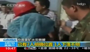 Incendie dans une mine d'or en Chine : au moins 16 morts