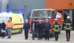 Tournai: minute de silence chez les pompiers