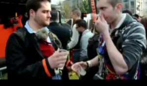 La St Toré à Liège: les étudiants affonent lors de la garden Party HEC