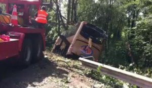 Accident de car à Soumagne sur l'E40