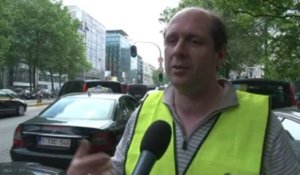 Des chauffeurs de taxis mécontents ont bloqué les rues de Bruxelles