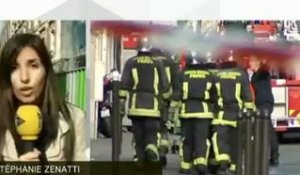 Violent incendie à Paris