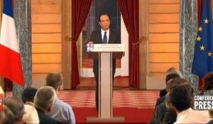 Conférence de presse de François Hollande : questions sur Aurore Martin