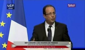 Congrès des Maires de France : Discours de François Hollande