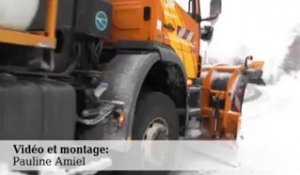 L'Ariège sous la neige : les camions bloqués