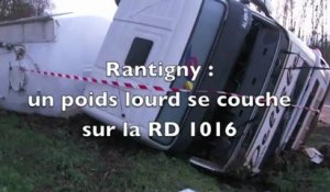Rantigny - accident camion
