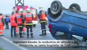 Neuilly-sous-Clermont : spectaculaire accident sur la RD 1016
